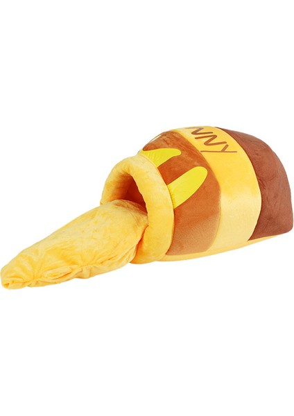 Sarı 0-4kg Kedi Yuva Kış Yatak Ev Sıcak Bal Kavanoz Şekli Büyük Mat Kediler Yastık Küçük Kediler Kitty Köpekler Için Yumuşak Rahat Sepet Kafes (Yurt Dışından)