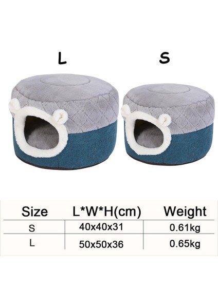 Gri-Mavi L 50X50X36CM Çıkarılabilir Kedi Yatak Evi Yumuşak Peluş Köpek Kulübesi Köpek Yastık Küçük Köpekler Kediler Yuva Kış Sıcak Uyku Pet Köpek Yatağı Pet Mat Malzemeleri (Yurt Dışından) modelleri