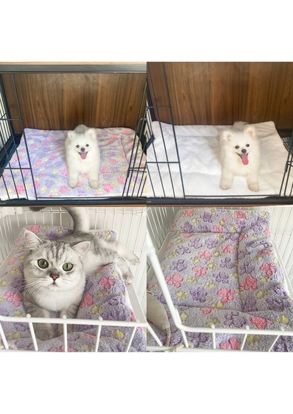 D XL(80X60CM) M-Xxl Peluş Köpek Kedi Mat Köpek Yatağı Kalınlaşmış Yumuşak Yün Mat Battaniye Ev Taşınabilir Yıkanabilir Sıcak Uyku Pedleri Evcil Hayvan Aksesuarları (Yurt Dışından) indirimleri