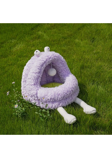 Mor Canavar Kedi Sıcak Peluş Ev Kış Polar Evcil Hayvan Uyku Istirahat Yastığı Köpek Kulübesi Yavru Köpek Kapalı Rahat Mağara Komik Canavar Şekli (Yurt Dışından) fırsatları