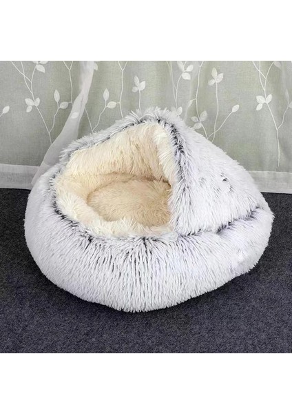 Açık Gri Uzun 65 cm Kış Yeni Stil Yumuşak Pet Yatak Yuvarlak Donut Peluş Sıcak Ev Yumuşak Uzun Peluş Yatak Kedi Yuvası Çanta Için 2 In 1 Kediler Kanepe Için Ürünler (Yurt Dışından)