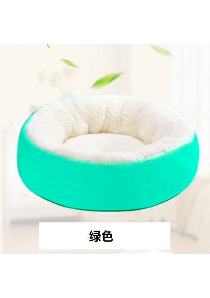 Yeşil Çap 30 cm Rahat Peluş Evcil Hayvan Yuvası Yuvarlak Kaşmir Sıcak Kedi Yuvası Rahat Kış Yakıt Olmadan Elektrik Olmadan (Yurt Dışından) fiyatları