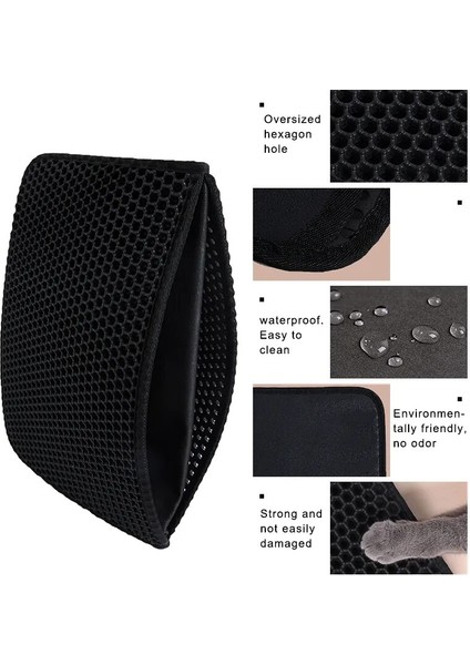 Siyah 40X55 cm Katlanabilir Pet Kedi Kumu Mat Su Geçirmez Eva Çift Katmanlı Kedi Kumu Yakalama Pet Çöp Kutusu Mat Temiz Ped Ürünleri Kediler Için Aksesuarlar (Yurt Dışından) modelleri