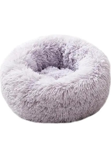 Açık Gri 70CM Yumuşak Peluş Yatak - Kedi ve Köpek Için (Yurt Dışından)