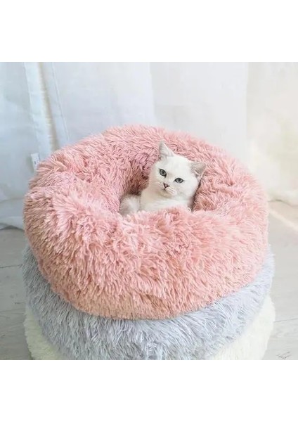 Açık Gri 70CM Yumuşak Peluş Yatak - Kedi ve Köpek Için (Yurt Dışından)