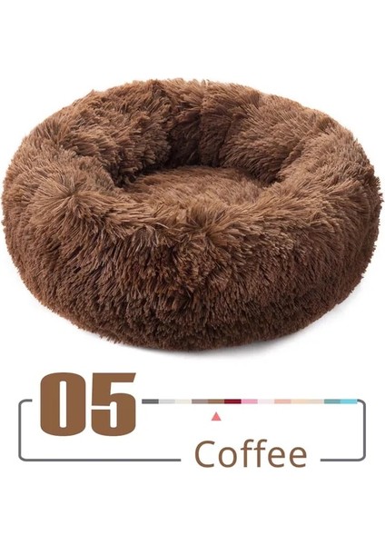 Kahve XS-40CM Yuvarlak Kedi Yatak Evi Uzun Peluş Pet Yatak Kediler Için Yastık Köpekler Için Mat Sıcak Evcil Hayvan Aksesuarları Ev Yıkanabilir Köpek Kanepe Yumuşak Uyku (Yurt Dışından)