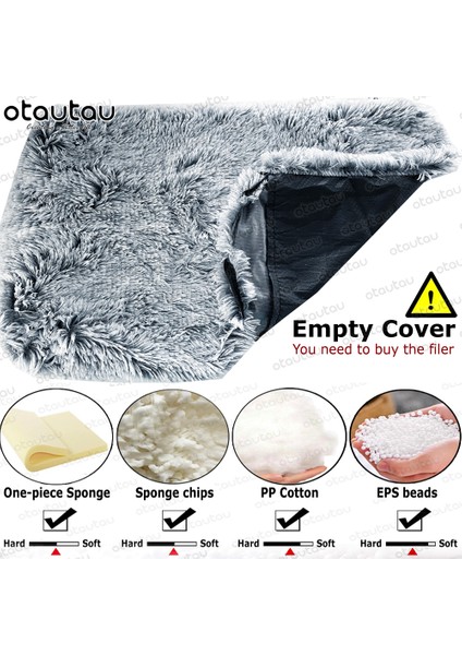 Boş Kapak-Gri 30X30CM-KAPAK Kabarık Kadife Pet Çekyat Değişim Yıkama Kapak Kedi Köpek Yavrusu Için Dolgu Yok (Yurt Dışından)