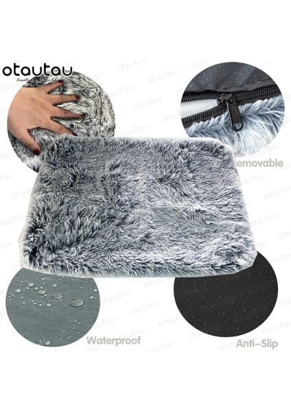 Boş Kapak-Gri 30X30CM-KAPAK Kabarık Kadife Pet Çekyat Değişim Yıkama Kapak Kedi Köpek Yavrusu Için Dolgu Yok (Yurt Dışından)