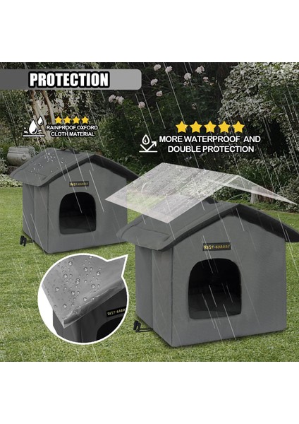 Gri 33X33X35 cm Kedi Yatak Yatak Odası Sıcak Mağara Su Geçirmez Açık Köpek Kulübesi Çıkarılabilir Minderler Yumuşak Kapalı Ev Kedi Kanepe Yavru Pet Malzemeleri (Yurt Dışından) modelleri