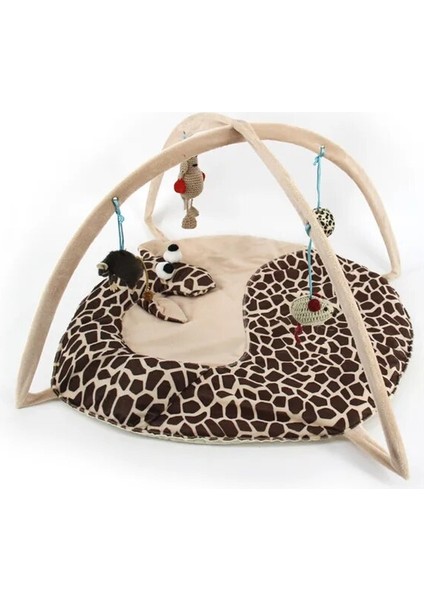 Kahverengi 52X35CM Kedi Oyun Matı Kedi Çadır Aktivite Merkezi Asın Kedi Oyuncakları Topları Fareler Açık Evcil Hayvan Yatak Oyun Çadırı Kedi Için (Yurt Dışından)