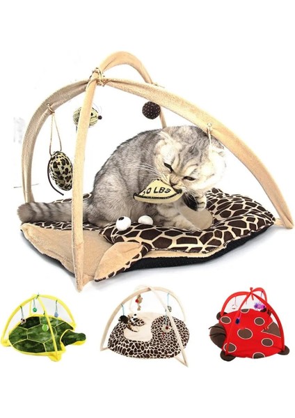Kahverengi 52X35CM Kedi Oyun Matı Kedi Çadır Aktivite Merkezi Asın Kedi Oyuncakları Topları Fareler Açık Evcil Hayvan Yatak Oyun Çadırı Kedi Için (Yurt Dışından) modelleri