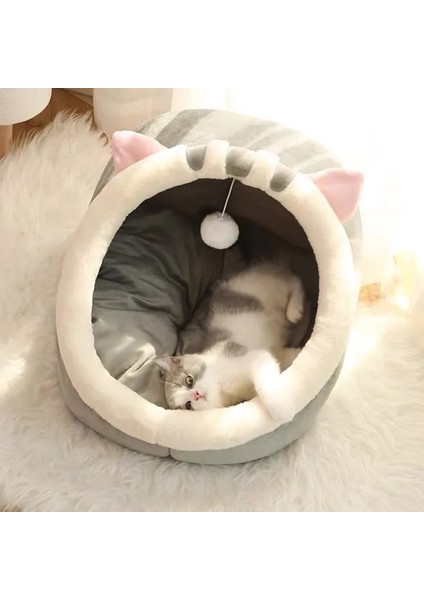 Koyu Yeşil - Stil A S Sevimli Kış Kedi Mağara Yatağı Sıcak Pet Sepeti Yavru Köpek Kulübesi Kedi Evi Çadır Yumuşak Küçük Köpek Mat Yastık Kediler Için Yıkanabilir Yastık Yatakları (Yurt Dışından)