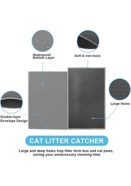 Kahverengi 45CMX60CM Prettybetter Kedi Kumu Mat Katlanabilir Çift Katmanlı Kediler Mat Alt Kaymaz Evcil Hayvan Kumu Katmanı Evcil Hayvan Kumu Yakalayıcı Mat Kedi Yastığı (Yurt Dışından) modelleri