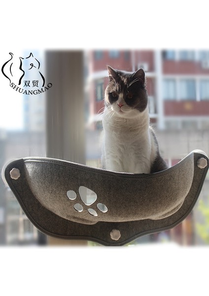 Yatak-Gri L Shuangmao Pet Kedi Hamak Yatak Güneşli Pencere Şezlong Emme Hamak Kediler Ev Rafı Rahat Sıcak Gelincik Pet Yatak Malzemeleri (Yurt Dışından) fiyatları