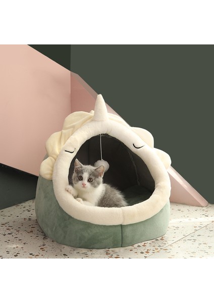 Açık Yeşil S 31X30X28CM Yeni Evcil Hayvan Ürünleri Sevimli Ev Kedi Sepeti Malzemeleri Katlanır Mat Yavru Mağara Uyku Yatağı Aksesuarları Dolgu Halı Kumu Küçük Köpek (Yurt Dışından) fiyatları