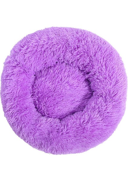 Mor 50CM Süper Yumuşak Köpek Yatağı Peluş Kedi Halısı Köpek Yatakları Büyük Köpekler Için Yatak Labradors Evi Yuvarlak Yastık Ev Hayvanı Ürünü Aksesuarları (Yurt Dışından)