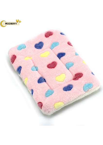 Pembe 30X40 cm Kalınlaşmış Pet Yumuşak Polar Ped Evcil Hayvan Battaniyesi Yatak Mat Yavru Köpek Kedi Kanepe Yastığı Sıcak Tutmak Uyku Kapak Yastık Ev Halı (Yurt Dışından)
