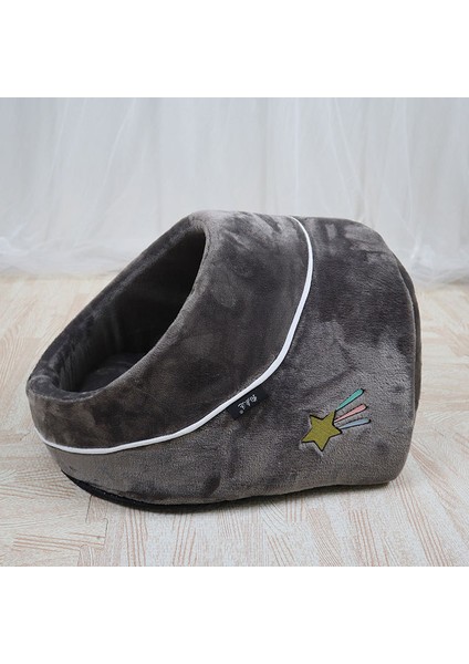 1 Delik Siyah Komik Kış Sıcak Pet Kedi Yatak Ev Mat Kediler Için Yatak Mağarası Tüneli Uyku Tulumu Köpek Yatakları Ev Kediler Için Evcil Hayvan Ürünleri Aksesuarları (Yurt Dışından) fiyatları