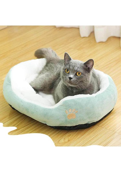 Mei Hong S 50X40CM Pet Kedi Köpek Yatak Sonbahar Kış Sıcak Rahat Köpek Evi Yumuşak Polar Yuva Köpek Sepetleri Kedi Mat Güzel Oyuncak Ayı Evcil Hayvan Kulübesi Malzemeleri (Yurt Dışından)