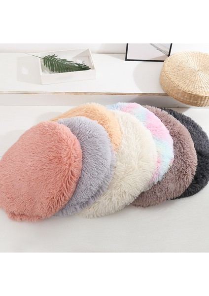 Kahve Paw M Çapı 47 cm Peluş Kedi Yatak Paspasları Yuvarlak Pet Yatak Kediler Için Küçük Köpekler Yumuşak Polar Pet Uyku Mat Yavru Köpek Yuvası Evcil Hayvan Yastığı Kedi Aksesuarları (Yurt Dışından)