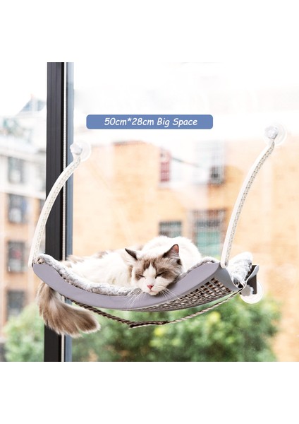 Kedi Yatağı Beyaz Kedi Hamak Balkon Windows Montaj Güneşli Koltuk Asılı Yavru Kedi Pençe Bileme Hamak Vantuz Evcil Kediler Tırmanma Şezlong Mat (Yurt Dışından) fırsatları
