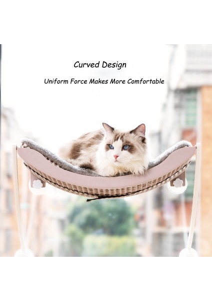 Kedi Yatağı Beyaz Kedi Hamak Balkon Windows Montaj Güneşli Koltuk Asılı Yavru Kedi Pençe Bileme Hamak Vantuz Evcil Kediler Tırmanma Şezlong Mat (Yurt Dışından) indirimleri
