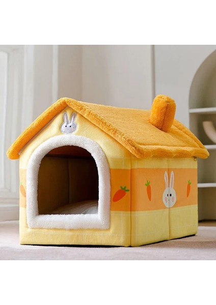 Turp Tavşan 7 kg Yumuşak Kedi Yatağı Derin Uyku Ev Köpek Kedi Kış Evi Çıkarılabilir Yastık Kapalı Pet Çadır Yavru Kedi Yavrusu Cama Gato Malzemeleri (Yurt Dışından)