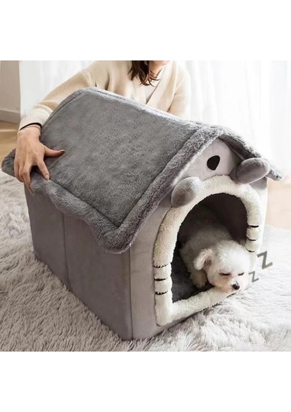 Turp Tavşan 7 kg Yumuşak Kedi Yatağı Derin Uyku Ev Köpek Kedi Kış Evi Çıkarılabilir Yastık Kapalı Pet Çadır Yavru Kedi Yavrusu Cama Gato Malzemeleri (Yurt Dışından)