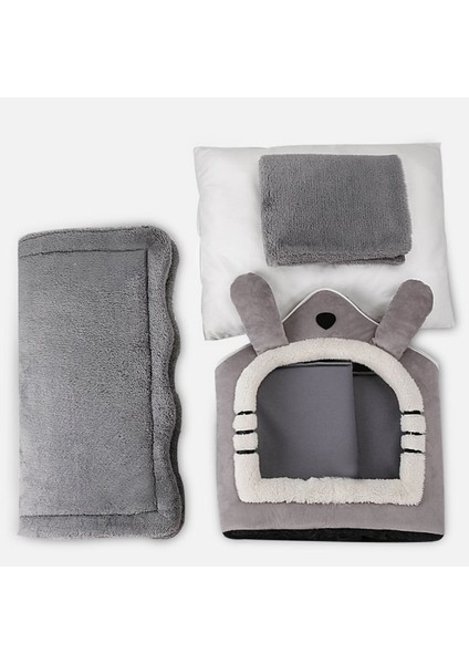 Turp Tavşan 7 kg Yumuşak Kedi Yatağı Derin Uyku Ev Köpek Kedi Kış Evi Çıkarılabilir Yastık Kapalı Pet Çadır Yavru Kedi Yavrusu Cama Gato Malzemeleri (Yurt Dışından)