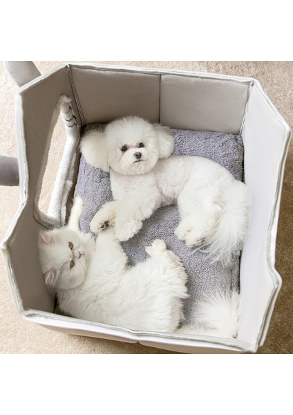 Battaniye ile Ekose M 44X36X39CM Sıcak Kedi Köpek Peluş Yatak Evi Ayrılabilir Yıkanabilir Yumuşak Kedi Yastığı Kış Yavru Kedi Evi Çadır Köpek Yuvası Mağara Evcil Hayvan Malzemeleri (Yurt Dışından)
