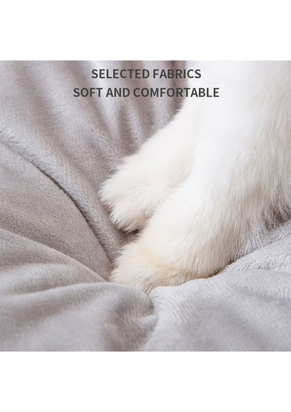 Gri S 35 cm Kış Kedi Yatağı Kapalı Sıcak Pet Yatak Küçük Köpekler Için Çıkarılabilir Yastık ile Yavru Mağara Asılı Peluş Top ile Yavru Sepeti (Yurt Dışından) fırsatları