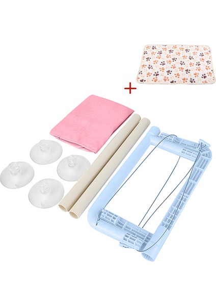 Pembe Battaniye Asılı Kedi Yatak Pet Kediler Hamak Hava Pet Yatak Evi Yavru Tırmanma Çerçeve Güneşli Pencere Koltuk Yuva Rulman 20 kg Kedi Aksesuarları (Yurt Dışından)