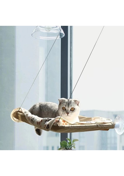 Pembe Battaniye Asılı Kedi Yatak Pet Kediler Hamak Hava Pet Yatak Evi Yavru Tırmanma Çerçeve Güneşli Pencere Koltuk Yuva Rulman 20 kg Kedi Aksesuarları (Yurt Dışından)