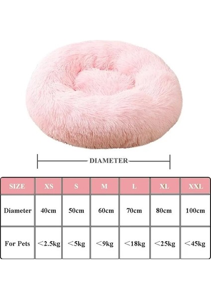Beyaz 80 cm Süper Yumuşak Kedi Yatağı Rahat Donut Yuvarlak Köpek Kulübesi Ultra Yumuşak Kaymaz Kış Sıcak Köpek Kulübesi Pet Kedi Yastık Yatak Kış Sıcak (Yurt Dışından) indirimleri