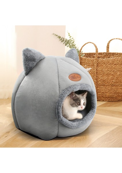 M 35X35X36CM 2021 Kışın Derin Uyku Konforu Kedi Yatağı Küçük Mat Sepeti Kedi Evi Ürünleri Evcil Hayvanlar Çadırı Rahat Mağara Kedi Yatakları Kapalı Köpek Için (Yurt Dışından) modelleri