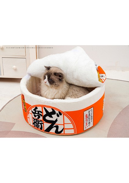 Tip 1 Turuncu S-40X20CM Komik Erişte Küçük Köpek Yatağı Evi Ramen Kedi Mağarası Kapalı Peluş Köpek Kulübesi Mat Orta Köpekler Için Yıkanabilir Yastık Çıkarılabilir Yatak Kapakları (Yurt Dışından)