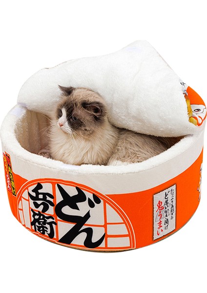 Tip 1 Turuncu S-40X20CM Komik Erişte Küçük Köpek Yatağı Evi Ramen Kedi Mağarası Kapalı Peluş Köpek Kulübesi Mat Orta Köpekler Için Yıkanabilir Yastık Çıkarılabilir Yatak Kapakları (Yurt Dışından) fiyatları