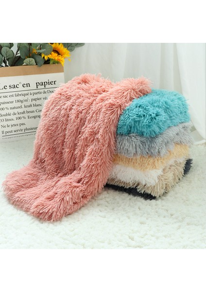 Pembe 36X56 cm Süper Yumuşak Kedi Battaniye Yatak Sıcak Köpek Kediler Uyku Paspasları Kabarık Uzun Peluş Yavru Kedi Yatak Yastık Kalınlaşmak Pet Battaniye Kapak Yıkanabilir (Yurt Dışından)