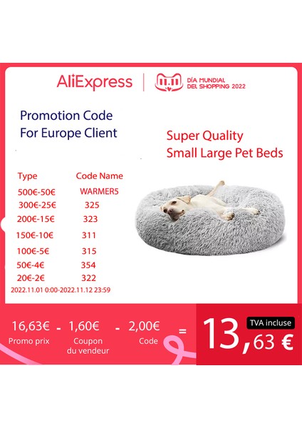 Fasulye Ezmesi 23.6 Inç-60 cm Sakinleştirici Kedi Yatağı Yumuşak Yuvarlak Köpek Yatakları Anti-Anksiyete Donut Cuddler Ev Isınma Rahat Kabarık Peluş Polar (Yurt Dışından) fiyatları