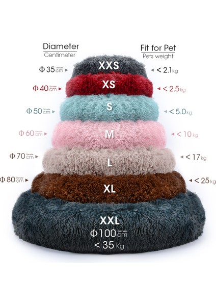Mavi 70 cm Uzun Peluş Pet Yatak Kedi Köpekler Için Süper Yumuşak Yatak Kulübesi Yuvarlak Kış Sıcak Uyku Köpek Yastık Mat Taşınabilir Kedi Köpek Yuva Yatağı (Yurt Dışından)