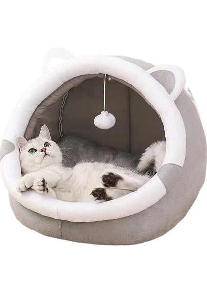 Ayı 40X40X32 cm Kedi ve Köpek Dört Mevsim Yuva Sıcak Evcil Hayvan Sepeti Yumuşak ve Rahat Yavru Kedi Yatma Pedi Küçük Köpek Mağarası Yıkanabilir Kedi ve Köpek Çadırı (Yurt Dışından)