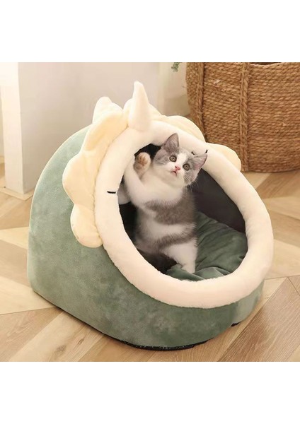 Ayı 40X40X32 cm Kedi ve Köpek Dört Mevsim Yuva Sıcak Evcil Hayvan Sepeti Yumuşak ve Rahat Yavru Kedi Yatma Pedi Küçük Köpek Mağarası Yıkanabilir Kedi ve Köpek Çadırı (Yurt Dışından)