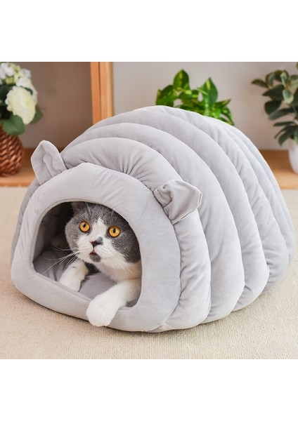 Gray3 Xs 3 Stilleri Katlanabilir Kedi Yatağı Pet Kış Peluş Kedi Evi Kapalı Köpekler Için Köpek Kulübesi Mat Küçük Köpek Sıcak Mağara Uyku Tulumu Ürünleri (Yurt Dışından) fırsatları