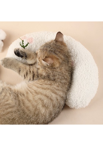 Beyaz Kişiselleştirilmiş Kedi Köpek Uyku Pet Özel Moda U Şekilli Köpek Yastık Boyun Koruyucu Derin Uyku Yavru Kedi Kafalık Almohada Gato (Yurt Dışından)