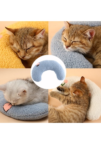 Beyaz Kişiselleştirilmiş Kedi Köpek Uyku Pet Özel Moda U Şekilli Köpek Yastık Boyun Koruyucu Derin Uyku Yavru Kedi Kafalık Almohada Gato (Yurt Dışından) fiyatları
