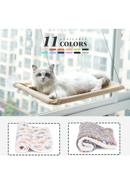 Haki Sadece Kedi Yatağı Kedi Evi Hamak Kediler Için Pencere Yatağı Yastık Asılı Pencere Yatağı Battaniye ile Ev Evcil Hayvan Yuvası Malzemeleri Köpek Mat Uyku Aksesuarları (Yurt Dışından) modelleri