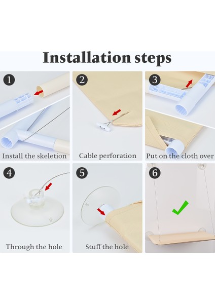 Haki Sadece Kedi Yatağı Kedi Evi Hamak Kediler Için Pencere Yatağı Yastık Asılı Pencere Yatağı Battaniye ile Ev Evcil Hayvan Yuvası Malzemeleri Köpek Mat Uyku Aksesuarları (Yurt Dışından) indirimleri