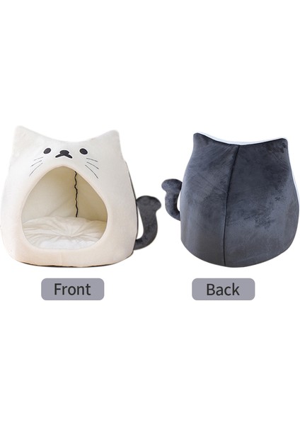 Kara Kedi 36X36X36CM Tatlı Kedi Yatak Rahat Yumuşak Sıcak Pet House Sepeti Küçük Köpek Için Ayrılabilir Yatak Yavru Kedi Tasarım Peluş Kedi Için Açık Kapalı Sepet (Yurt Dışından) fırsatları