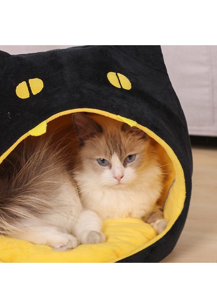 Kara Kedi 36X36X36CM Tatlı Kedi Yatak Rahat Yumuşak Sıcak Pet House Sepeti Küçük Köpek Için Ayrılabilir Yatak Yavru Kedi Tasarım Peluş Kedi Için Açık Kapalı Sepet (Yurt Dışından) indirimleri