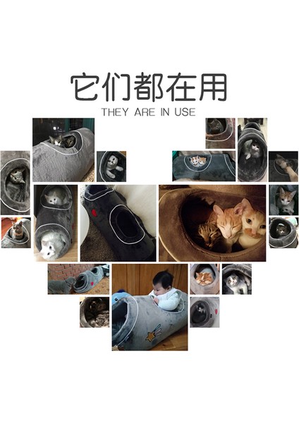 1 Delik Gri Komik Kış Sıcak Pet Kedi Yatak Ev Mat Kediler Için Yatak Mağarası Tüneli Uyku Tulumu Köpek Yatakları Ev Kediler Için Evcil Hayvan Ürünleri Aksesuarları (Yurt Dışından) fırsatları